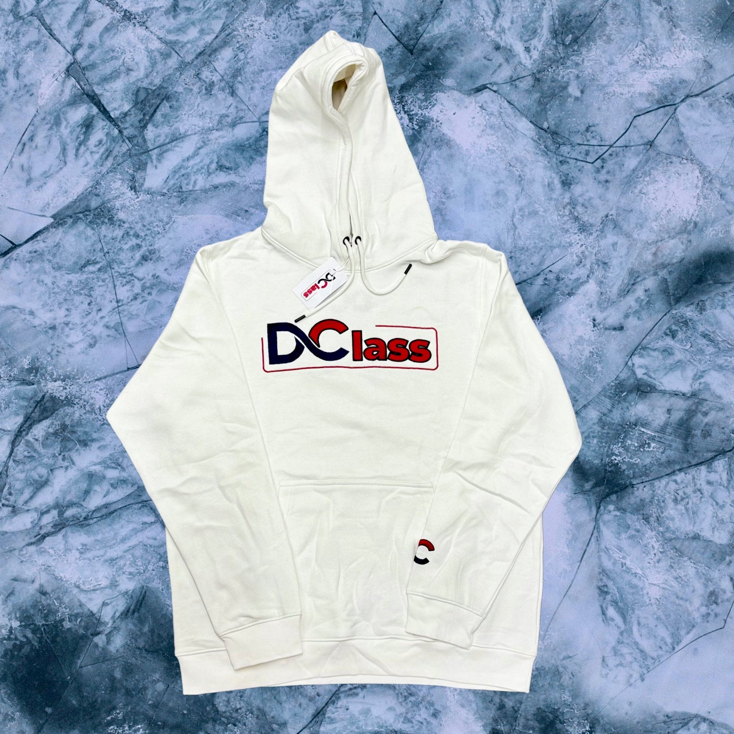 White Hoodie [D-Class] Embroidery